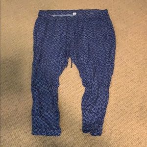 Blue printed lounge pants